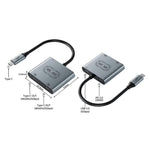 محول شحن نظارات AR V77G 4K 60Hz USB-C / Type-C إلى مزدوج Type-C، PD 100W، USB 3.0