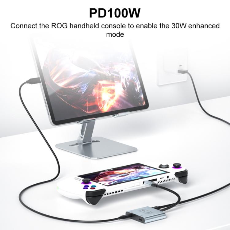 محول شحن نظارات AR V77G 4K 60Hz USB-C / Type-C إلى مزدوج Type-C، PD 100W، USB 3.0