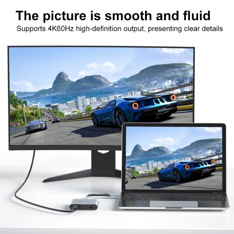 محول شحن نظارات AR V77G 4K 60Hz USB-C / Type-C إلى مزدوج Type-C، PD 100W، USB 3.0