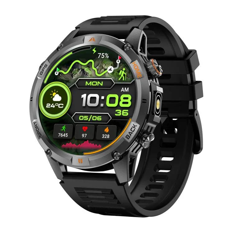 YK15 شاشة دائرية 1.46 بوصة ساعة ذكية رياضية مع مكالمات بلوتوث ونظام تحديد المواقع GPS