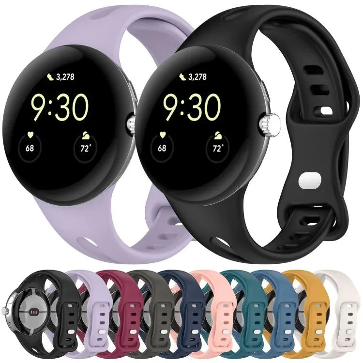سوار ساعة سيليكون صغير الخصر بإبزيم فراشة من xDfind، لساعات Google Pixel Watch 4 / 3 / 2 / 1 مقاس 41مم