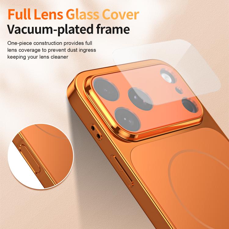 Corning Glass Plating Large Window MagSafe Phone Case, For iPhone 12 Pro, For iPhone 11 Pro Max, For iPhone 11