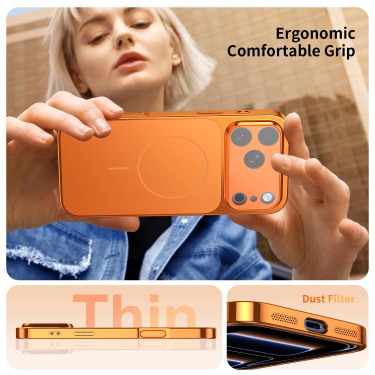 Corning Glass Plating Large Window MagSafe Phone Case, For iPhone 12 Pro, For iPhone 11 Pro Max, For iPhone 11