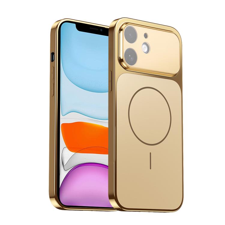 Corning Glass Plating Large Window MagSafe Phone Case, For iPhone 12 Pro, For iPhone 11 Pro Max, For iPhone 11