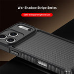غطاء هاتف مقاوم للصدمات مع وسادة هوائية من سلسلة War Shadow Stripe بنمط مطفي، لهواتف iPhone 17 Pro Max وiPhone 17 Pro