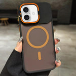 غطاء هاتف مغناطيسي مع MagSafe وحامل عدسة معدني مطفي ملمس الجلد، لهواتف iPhone 17 Pro Max وiPhone 17 Pro وiPhone 17 وiPhone Air وiPhone 16 Pro Max وiPhone 16 Pro