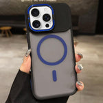 غطاء هاتف مغناطيسي مع MagSafe وحامل عدسة معدني مطفي ملمس الجلد، لهواتف iPhone 17 Pro Max وiPhone 17 Pro وiPhone 17 وiPhone Air وiPhone 16 Pro Max وiPhone 16 Pro