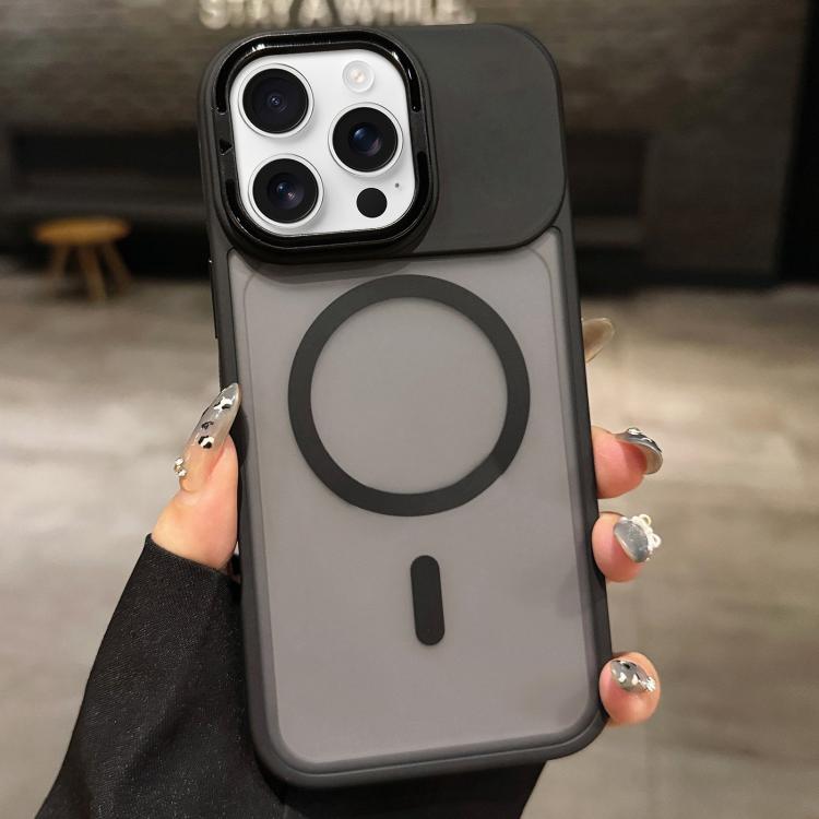 غطاء هاتف مغناطيسي مع MagSafe وحامل عدسة معدني مطفي ملمس الجلد، لهواتف iPhone 17 Pro Max وiPhone 17 Pro وiPhone 17 وiPhone Air وiPhone 16 Pro Max وiPhone 16 Pro