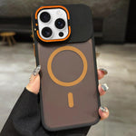 غطاء هاتف مغناطيسي مع MagSafe وحامل عدسة معدني مطفي ملمس الجلد، لهواتف iPhone 17 Pro Max وiPhone 17 Pro وiPhone 17 وiPhone Air وiPhone 16 Pro Max وiPhone 16 Pro