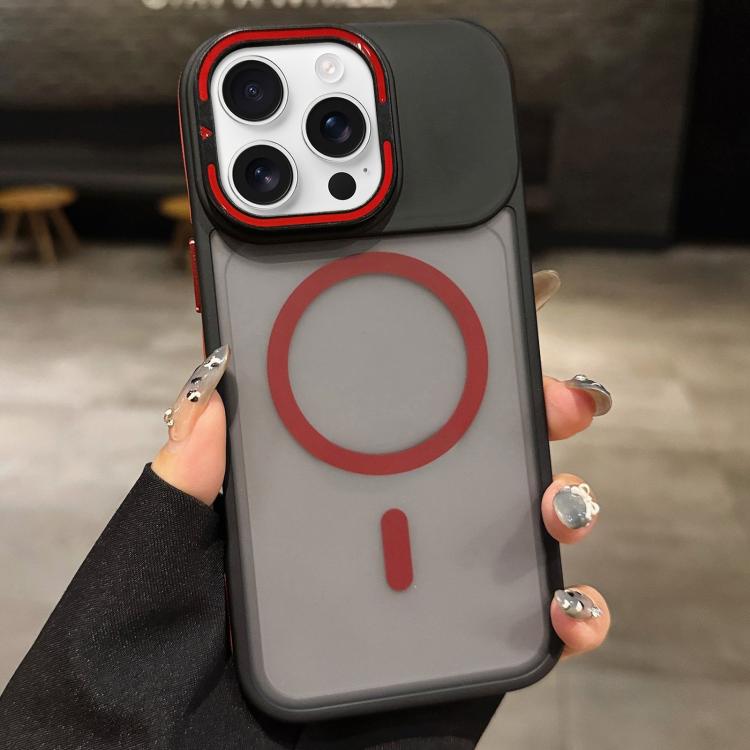 غطاء هاتف مغناطيسي مع MagSafe وحامل عدسة معدني مطفي ملمس الجلد، لهواتف iPhone 17 Pro Max وiPhone 17 Pro وiPhone 17 وiPhone Air وiPhone 16 Pro Max وiPhone 16 Pro