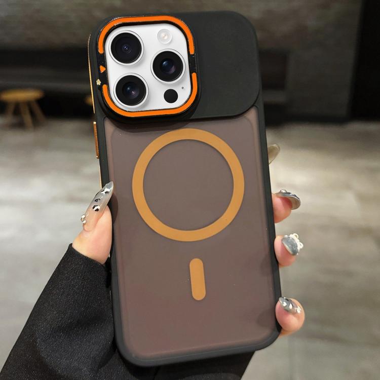غطاء هاتف مغناطيسي مع MagSafe وحامل عدسة معدني مطفي ملمس الجلد، لهواتف iPhone 17 Pro Max وiPhone 17 Pro وiPhone 17 وiPhone Air وiPhone 16 Pro Max وiPhone 16 Pro