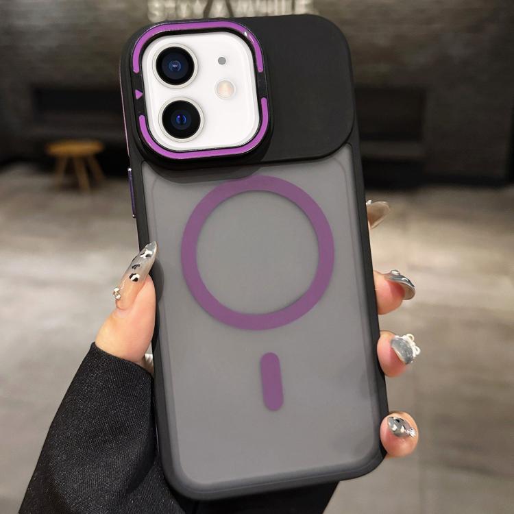 Skin Feel Frosted Metal Lens Holder MagSafe Magnetic Phone Case, For iPhone 14 Pro, For iPhone 14 Pro Max, For iPhone 13 Pro Max, For iPhone 13 Pro, For iPhone 13, For iPhone 12