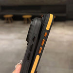 غطاء هاتف مغناطيسي مع MagSafe وحامل عدسة معدني مطفي ملمس الجلد، لهواتف iPhone 17 Pro Max وiPhone 17 Pro وiPhone 17 وiPhone Air وiPhone 16 Pro Max وiPhone 16 Pro