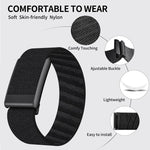 xDfind Black Buckle Sport Elastic Twill Pattern Nylon Watch Band, For WHOOP 5.0 Standard Version