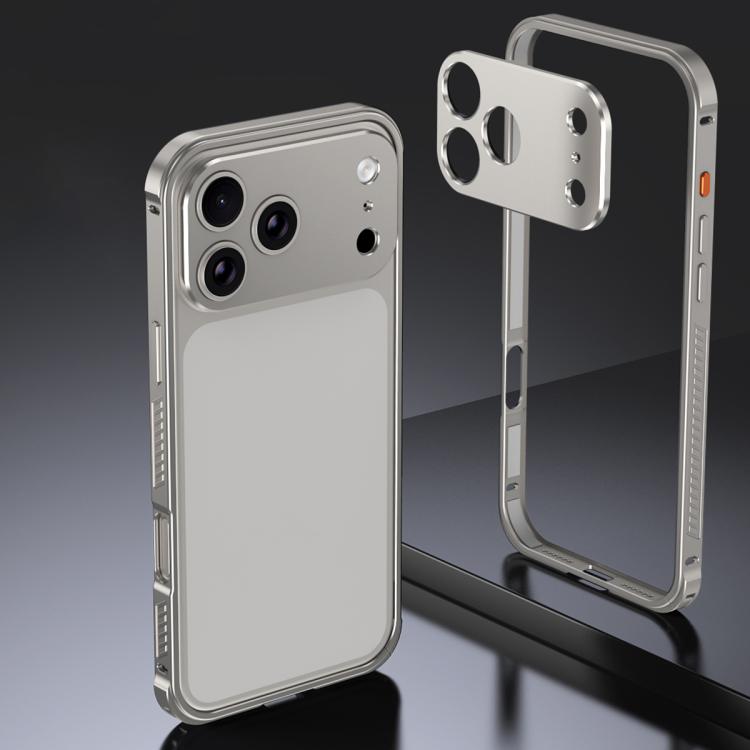 غطاء إطار معدني مضاد للانزلاق مزدوج الجوانب مع غطاء عدسة، لهواتف iPhone 17 Pro Max، iPhone 17 Pro، iPhone 17، iPhone 16 Pro Max، iPhone 16 Pro، iPhone 16