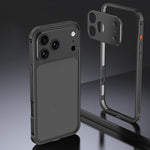 غطاء إطار معدني مضاد للانزلاق مزدوج الجوانب مع غطاء عدسة، لهواتف iPhone 17 Pro Max، iPhone 17 Pro، iPhone 17، iPhone 16 Pro Max، iPhone 16 Pro، iPhone 16