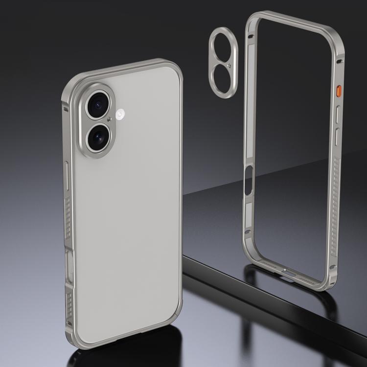 غطاء إطار معدني مضاد للانزلاق مزدوج الجوانب مع غطاء عدسة، لهواتف iPhone 17 Pro Max، iPhone 17 Pro، iPhone 17، iPhone 16 Pro Max، iPhone 16 Pro، iPhone 16