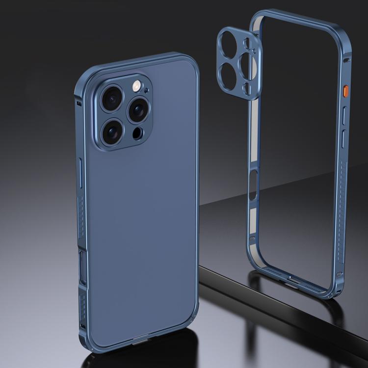 غطاء إطار معدني مضاد للانزلاق مزدوج الجوانب مع غطاء عدسة، لهواتف iPhone 17 Pro Max، iPhone 17 Pro، iPhone 17، iPhone 16 Pro Max، iPhone 16 Pro، iPhone 16