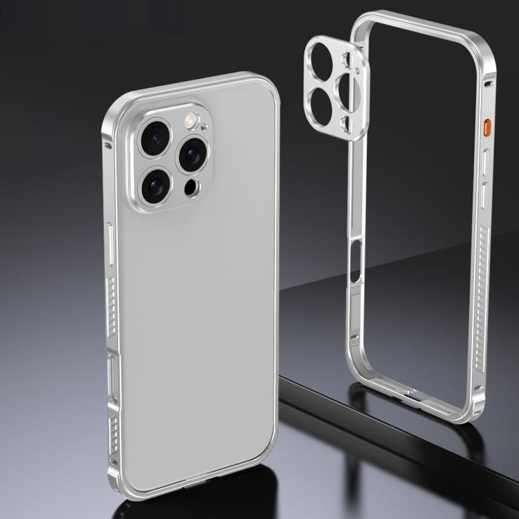 غطاء إطار معدني مضاد للانزلاق مزدوج الجوانب مع غطاء عدسة، لهواتف iPhone 17 Pro Max، iPhone 17 Pro، iPhone 17، iPhone 16 Pro Max، iPhone 16 Pro، iPhone 16