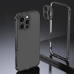 غطاء إطار معدني مضاد للانزلاق مزدوج الجوانب مع غطاء عدسة، لهواتف iPhone 17 Pro Max، iPhone 17 Pro، iPhone 17، iPhone 16 Pro Max، iPhone 16 Pro، iPhone 16