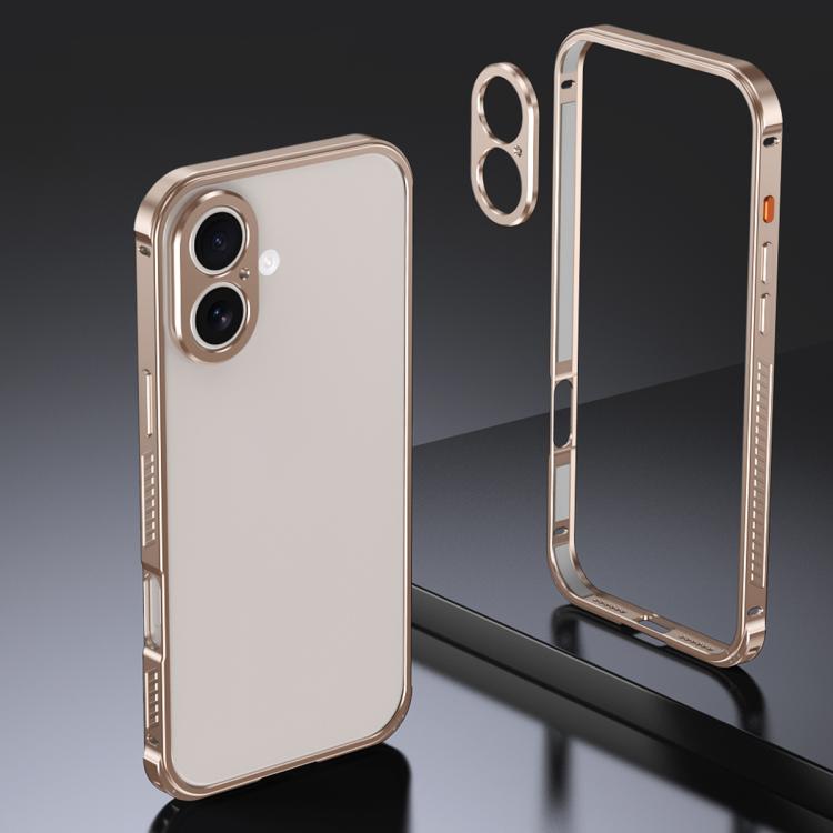غطاء إطار معدني مضاد للانزلاق مزدوج الجوانب مع غطاء عدسة، لهواتف iPhone 17 Pro Max، iPhone 17 Pro، iPhone 17، iPhone 16 Pro Max، iPhone 16 Pro، iPhone 16