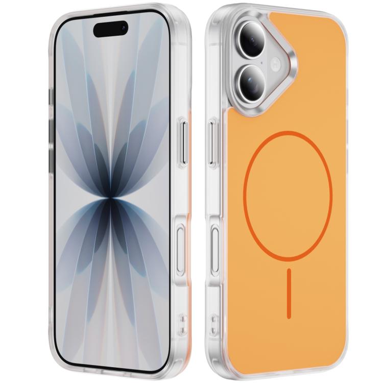 غطاء هاتف مغناطيسي MagSafe شفاف غير لامع ملمس الجلد الكريستالي، لهواتف iPhone 17 Pro Max، iPhone 17 Pro، iPhone 17، iPhone Air