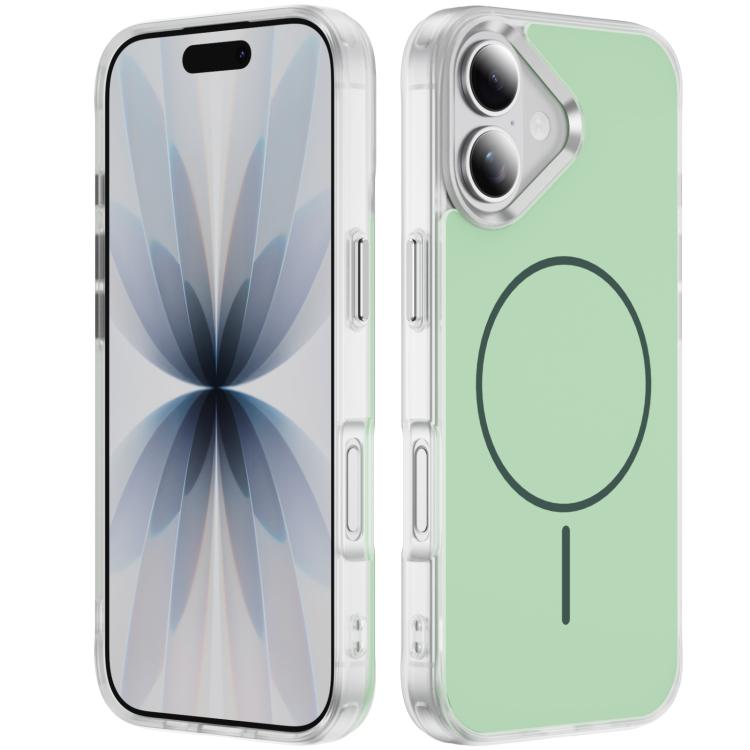 غطاء هاتف مغناطيسي MagSafe شفاف غير لامع ملمس الجلد الكريستالي، لهواتف iPhone 17 Pro Max، iPhone 17 Pro، iPhone 17، iPhone Air