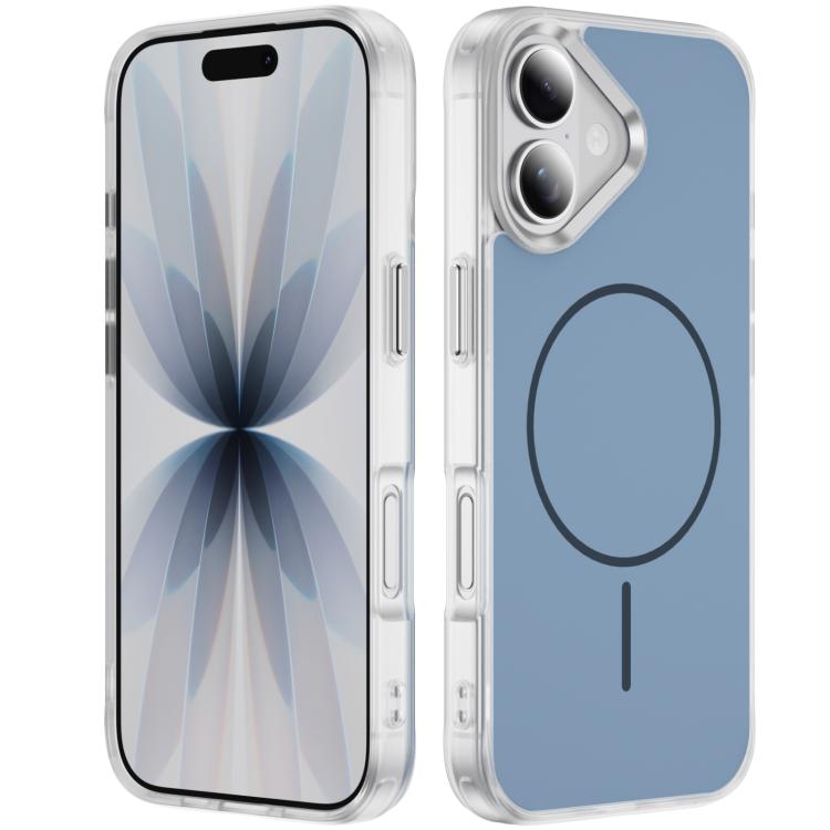 غطاء هاتف مغناطيسي MagSafe شفاف غير لامع ملمس الجلد الكريستالي، لهواتف iPhone 17 Pro Max، iPhone 17 Pro، iPhone 17، iPhone Air
