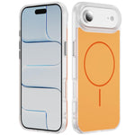 غطاء هاتف مغناطيسي MagSafe شفاف غير لامع ملمس الجلد الكريستالي، لهواتف iPhone 17 Pro Max، iPhone 17 Pro، iPhone 17، iPhone Air