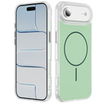 غطاء هاتف مغناطيسي MagSafe شفاف غير لامع ملمس الجلد الكريستالي، لهواتف iPhone 17 Pro Max، iPhone 17 Pro، iPhone 17، iPhone Air