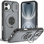 غطاء هاتف ماجسيف مع حامل دوار Camshield، لهواتف iPhone 17 Pro Max، iPhone 17 Pro، iPhone 16 Pro Max، iPhone 16 Pro، iPhone 16 Plus، iPhone 16، iPhone 15 Pro Max، iPhone 15 Pro