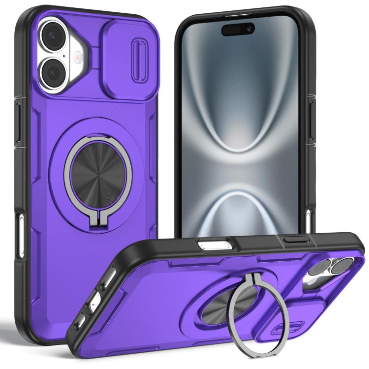 غطاء هاتف ماجسيف مع حامل دوار Camshield، لهواتف iPhone 17 Pro Max، iPhone 17 Pro، iPhone 16 Pro Max، iPhone 16 Pro، iPhone 16 Plus، iPhone 16، iPhone 15 Pro Max، iPhone 15 Pro