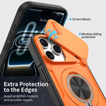 غطاء هاتف ماجسيف مع حامل دوار Camshield، لهواتف iPhone 17 Pro Max، iPhone 17 Pro، iPhone 16 Pro Max، iPhone 16 Pro، iPhone 16 Plus، iPhone 16، iPhone 15 Pro Max، iPhone 15 Pro