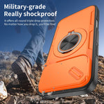 غطاء هاتف ماجسيف مع حامل دوار Camshield، لهواتف iPhone 17 Pro Max، iPhone 17 Pro، iPhone 16 Pro Max، iPhone 16 Pro، iPhone 16 Plus، iPhone 16، iPhone 15 Pro Max، iPhone 15 Pro