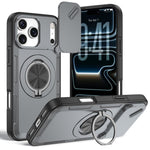 غطاء هاتف ماجسيف مع حامل دوار Camshield، لهواتف iPhone 17 Pro Max، iPhone 17 Pro، iPhone 16 Pro Max، iPhone 16 Pro، iPhone 16 Plus، iPhone 16، iPhone 15 Pro Max، iPhone 15 Pro