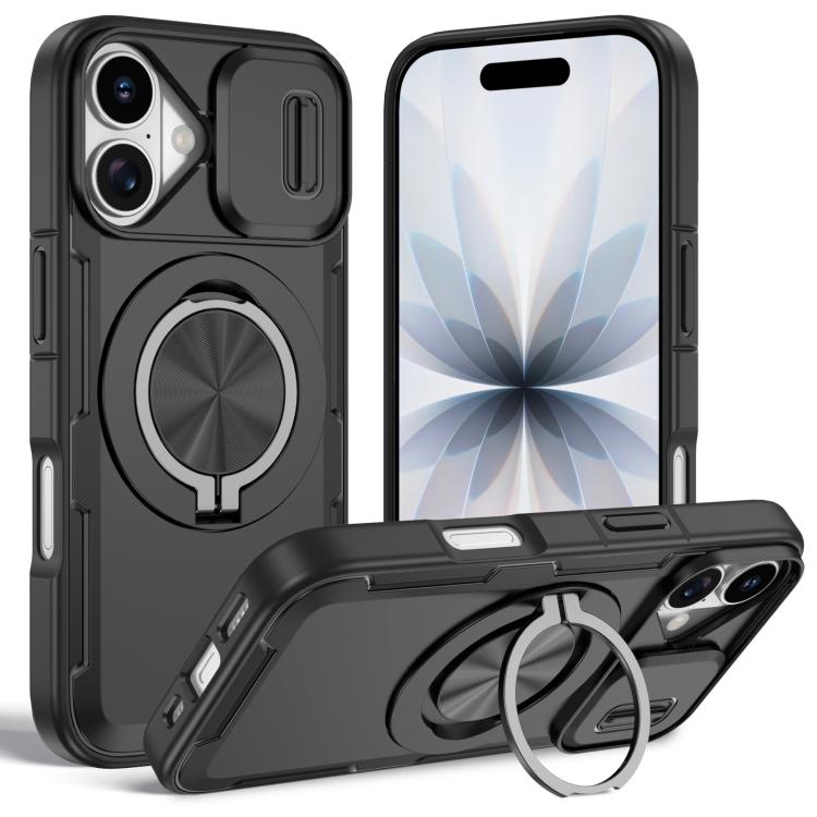 غطاء هاتف ماجسيف مع حامل دوار Camshield، لهواتف iPhone 17 Pro Max، iPhone 17 Pro، iPhone 16 Pro Max، iPhone 16 Pro، iPhone 16 Plus، iPhone 16، iPhone 15 Pro Max، iPhone 15 Pro