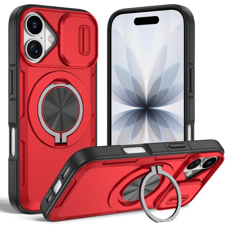 غطاء هاتف ماجسيف مع حامل دوار Camshield، لهواتف iPhone 17 Pro Max، iPhone 17 Pro، iPhone 16 Pro Max، iPhone 16 Pro، iPhone 16 Plus، iPhone 16، iPhone 15 Pro Max، iPhone 15 Pro