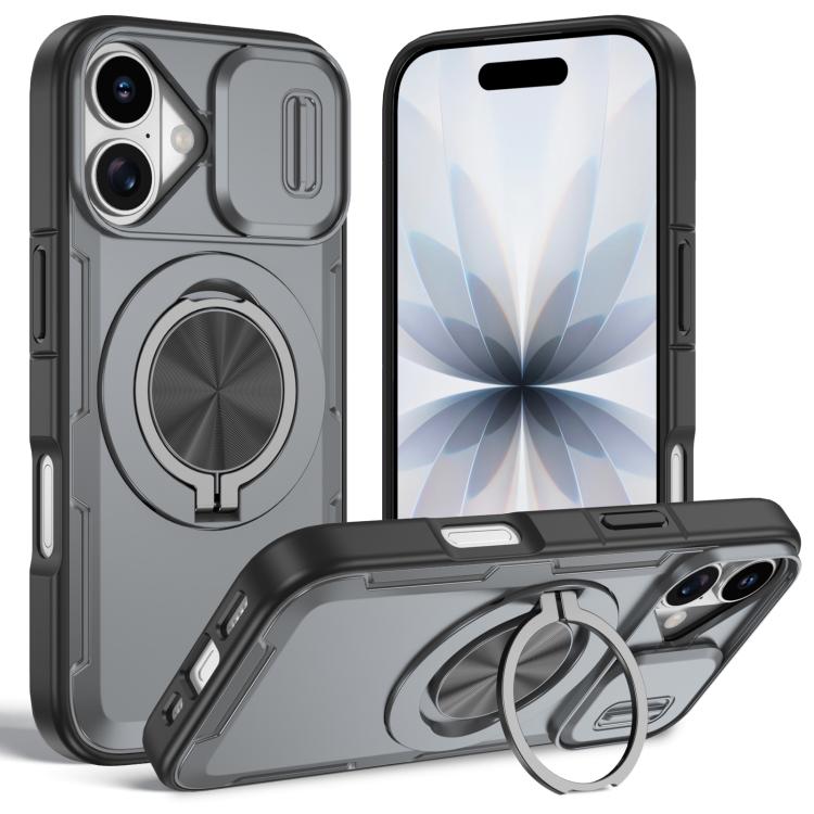 غطاء هاتف ماجسيف مع حامل دوار Camshield، لهواتف iPhone 17 Pro Max، iPhone 17 Pro، iPhone 16 Pro Max، iPhone 16 Pro، iPhone 16 Plus، iPhone 16، iPhone 15 Pro Max، iPhone 15 Pro