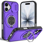 غطاء هاتف ماجسيف مع حامل دوار Camshield، لهواتف iPhone 17 Pro Max، iPhone 17 Pro، iPhone 16 Pro Max، iPhone 16 Pro، iPhone 16 Plus، iPhone 16، iPhone 15 Pro Max، iPhone 15 Pro