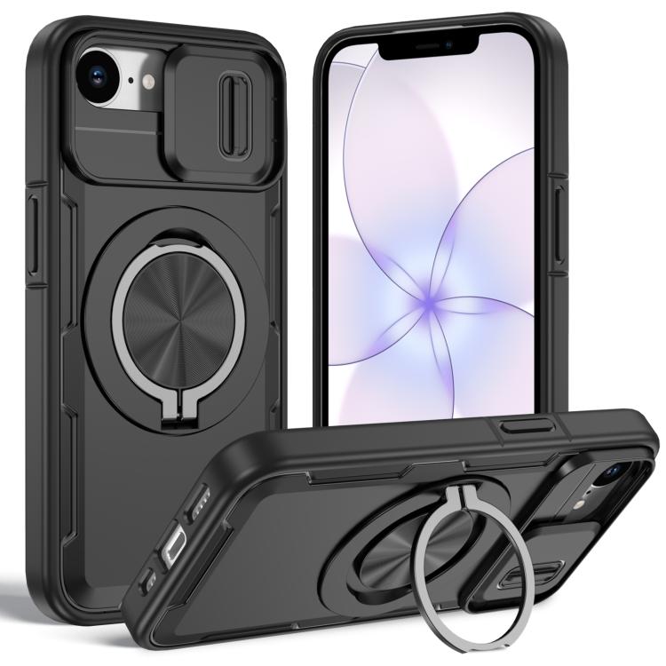 غطاء هاتف ماجسيف مع حامل دوار Camshield، لهواتف iPhone 17 Pro Max، iPhone 17 Pro، iPhone 16 Pro Max، iPhone 16 Pro، iPhone 16 Plus، iPhone 16، iPhone 15 Pro Max، iPhone 15 Pro