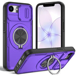 غطاء هاتف ماجسيف مع حامل دوار Camshield، لهواتف iPhone 17 Pro Max، iPhone 17 Pro، iPhone 16 Pro Max، iPhone 16 Pro، iPhone 16 Plus، iPhone 16، iPhone 15 Pro Max، iPhone 15 Pro