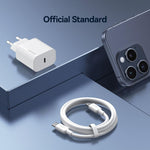 شاحن سريع USB-C / Type-C منفذ واحد USAMS CC226 T65 PD20W، قابس الاتحاد الأوروبي، CC226