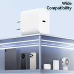 شاحن سريع USB-C / Type-C منفذ واحد USAMS CC228 T65 PD20W، قابس الولايات المتحدة، CC228