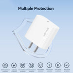 شاحن سريع USB-C / Type-C منفذ واحد USAMS CC228 T65 PD20W، قابس الولايات المتحدة، CC228