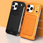 غطاء هاتف حامل عدسة بدون إطار معدني من J TRIBE مع فتحة بطاقة، لهواتف iPhone 17 Pro Max، iPhone 17 Pro، iPhone 17، iPhone Air، iPhone 16 Pro Max، iPhone 16 Pro، iPhone 15 Pro Max، iPhone 15 Pro