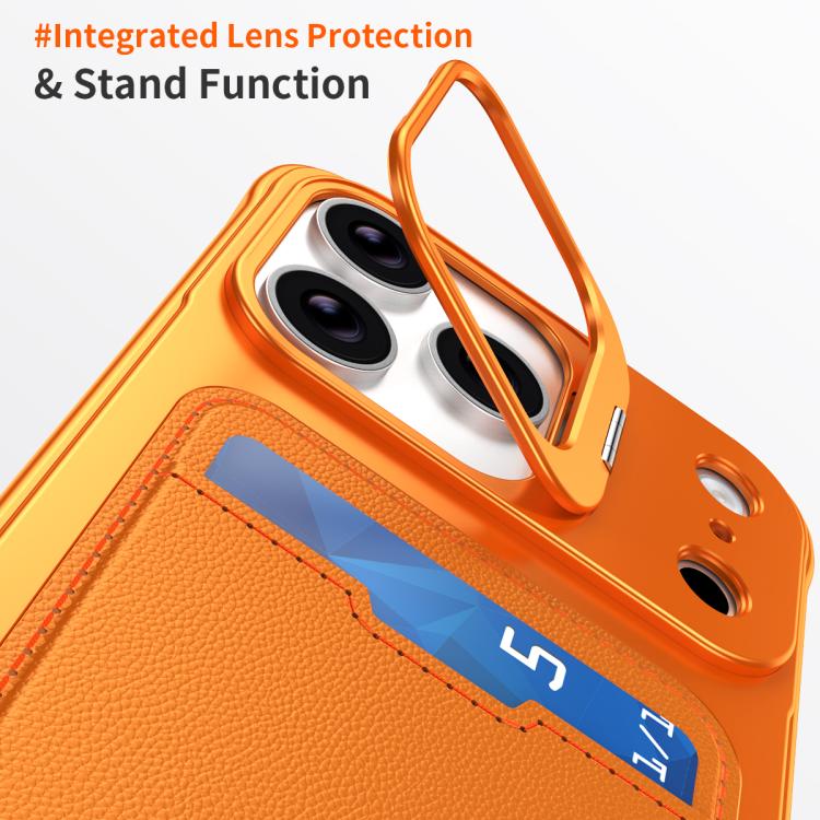 غطاء هاتف حامل عدسة بدون إطار معدني من J TRIBE مع فتحة بطاقة، لهواتف iPhone 17 Pro Max، iPhone 17 Pro، iPhone 17، iPhone Air، iPhone 16 Pro Max، iPhone 16 Pro، iPhone 15 Pro Max، iPhone 15 Pro