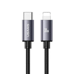 كابل بيانات شحن سريع من سبائك الألمنيوم USAMS SJ770 U91 بقوة 30 واط من نوع Type-C إلى 8 دبابيس، الطول: 1م، SJ770