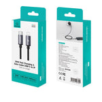 كابل بيانات شحن سريع من سبائك الألمنيوم USAMS SJ770 U91 بقوة 30 واط من نوع Type-C إلى 8 دبابيس، الطول: 1م، SJ770