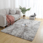 Simple Sofa Bedside Gradient Carpet Living Room Bedroom Mat, Rainbow 100x200cm, Pink Purple 100x200cm, Light Gray 100x200cm