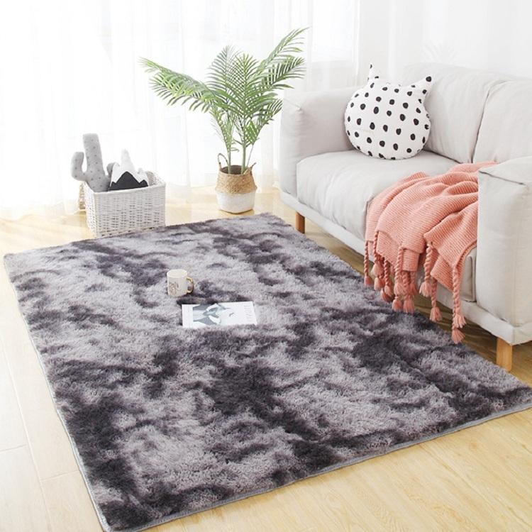 Simple Sofa Bedside Gradient Carpet Living Room Bedroom Mat, Rainbow 100x200cm, Pink Purple 100x200cm, Light Gray 100x200cm